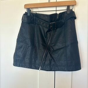 Free people faux leather skirt